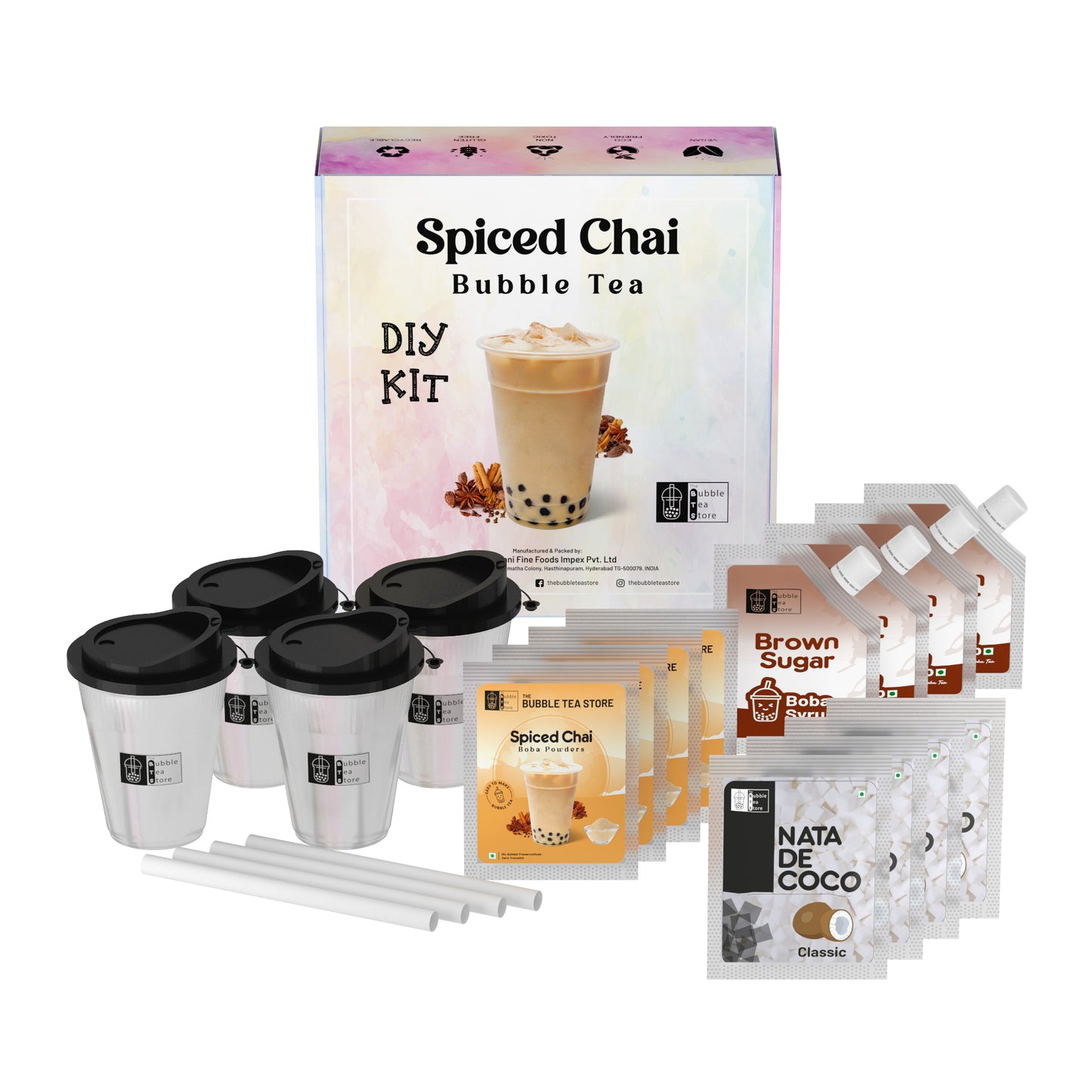 Spiced Chai Bubble Tea DIY Kit | 4 Servings