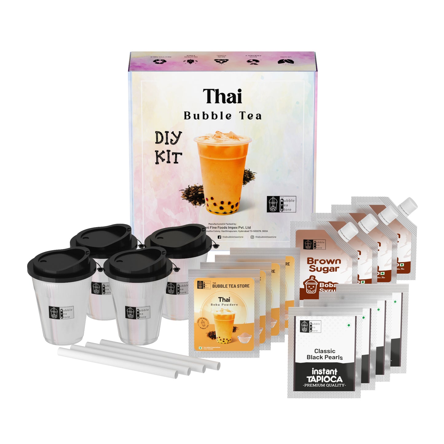 Thai Bubble Tea DIY Kit | 4 Servings