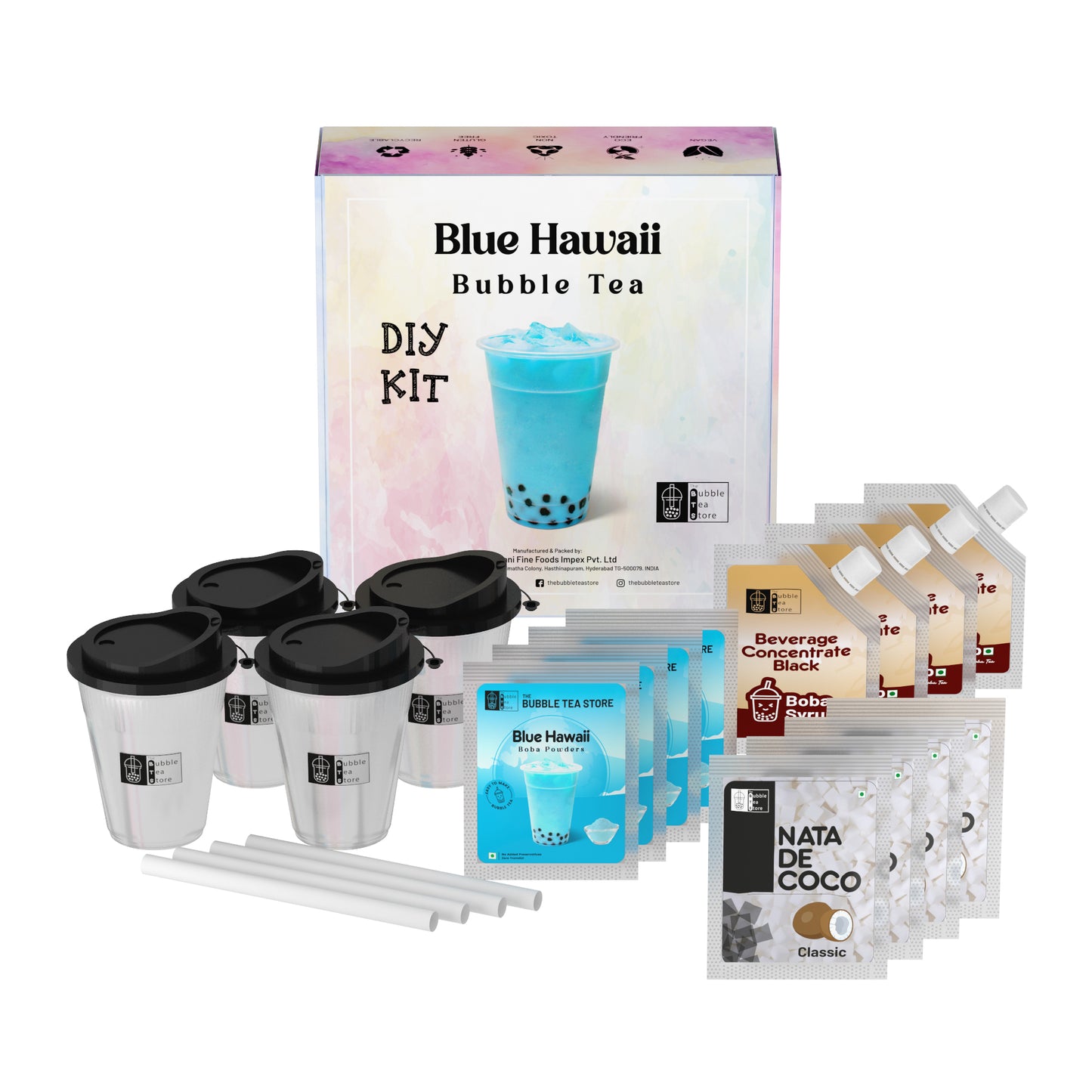 Blue Hawaii Bubble Tea DIY Kit | 4 Servings